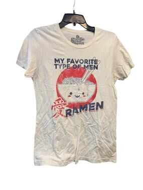 Goodie Two Sleeves My Favorite Type Of Men Ramen Juniors Graphic T Shirt Large